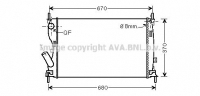 AVA QUALITY COOLING fda2408 -  Радиатор, охлаждение двигателя